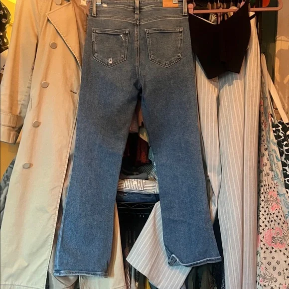 PAIGE Straight Leg Blue Jeans - Picture 3 of 3